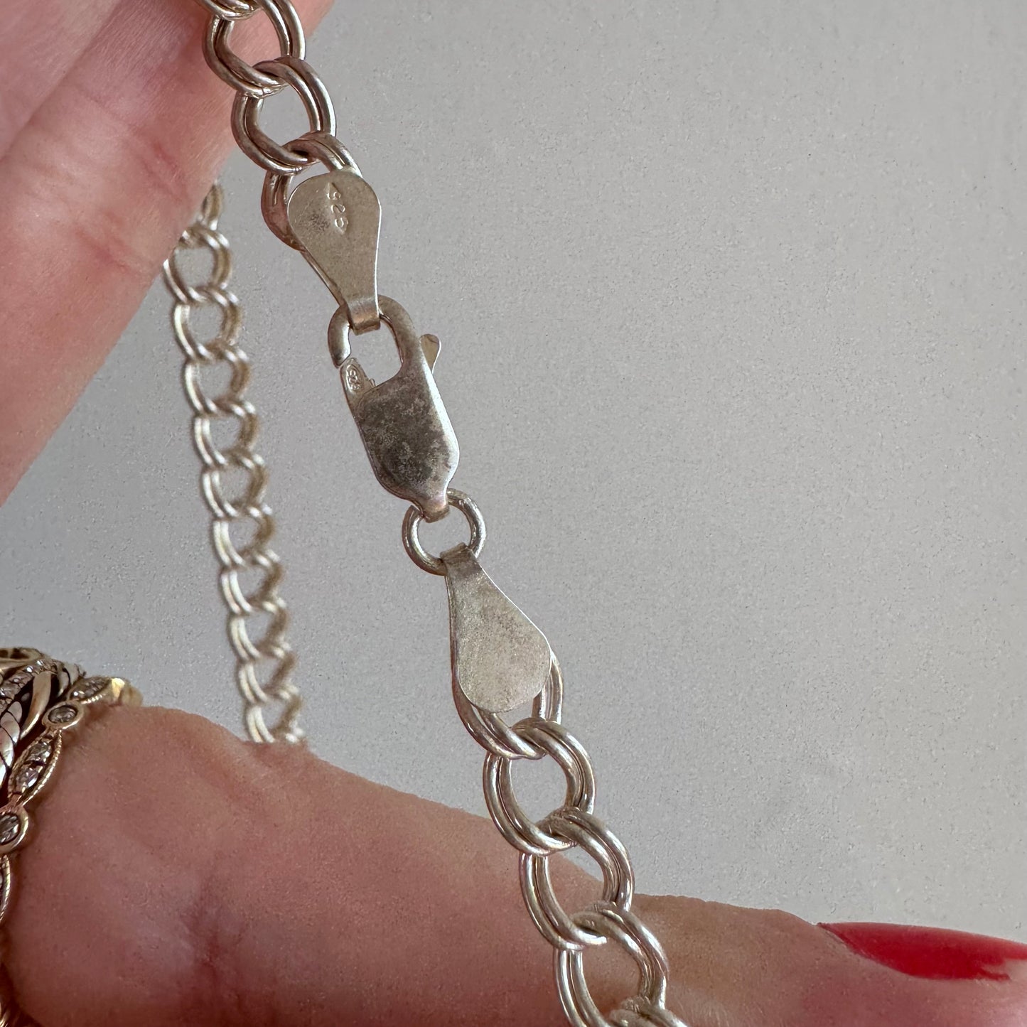 V I N T A G E // doubled up possibilities / sterling silver double curb link chain necklace / 24", 18.8g