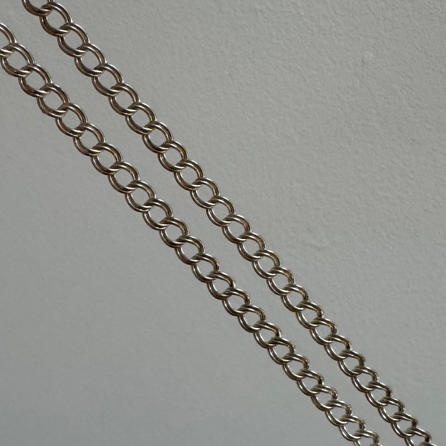 V I N T A G E // doubled up possibilities / sterling silver double curb link chain necklace / 24", 18.8g