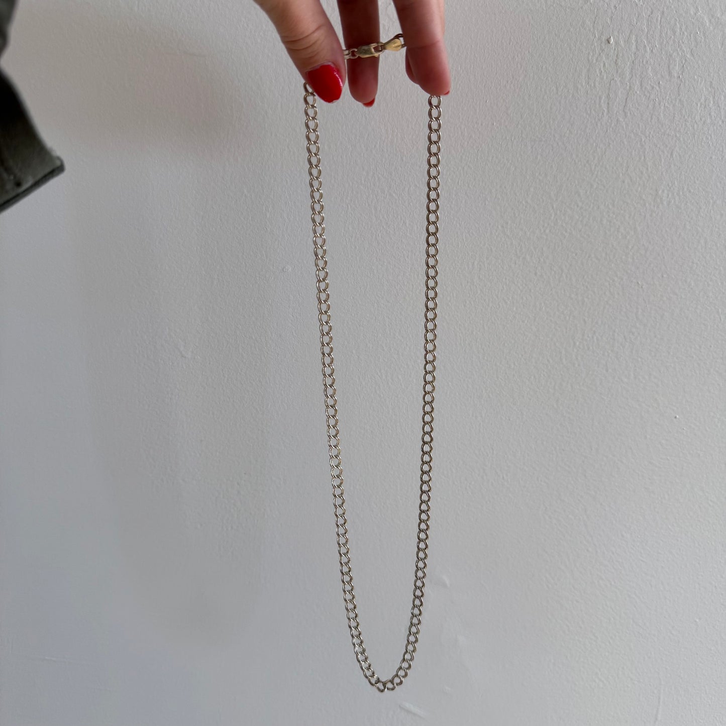 V I N T A G E // doubled up possibilities / sterling silver double curb link chain necklace / 24", 18.8g