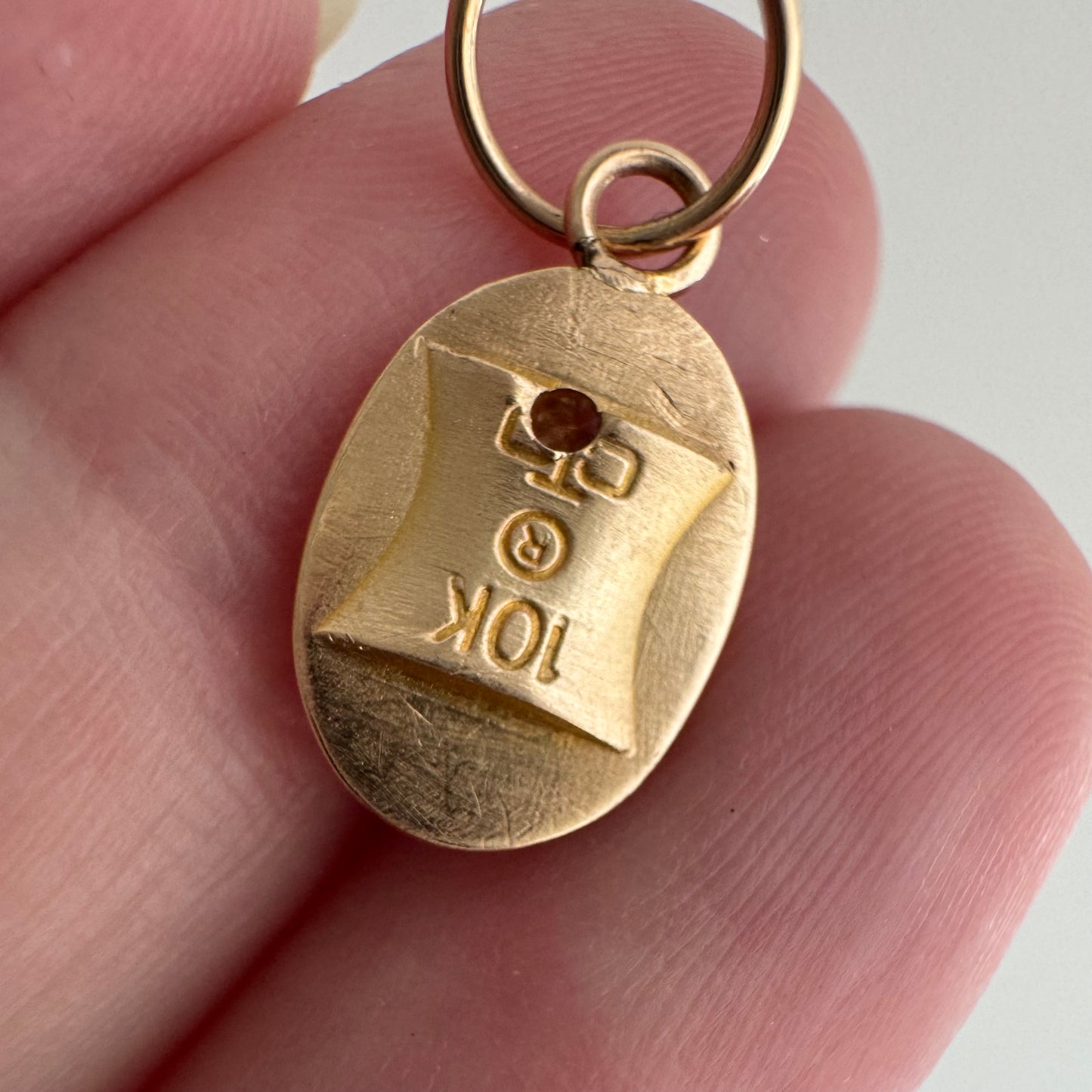 reimagined V I N T A G E // toward sparkle / 10k yellow gold bird / service pin conversion pendant