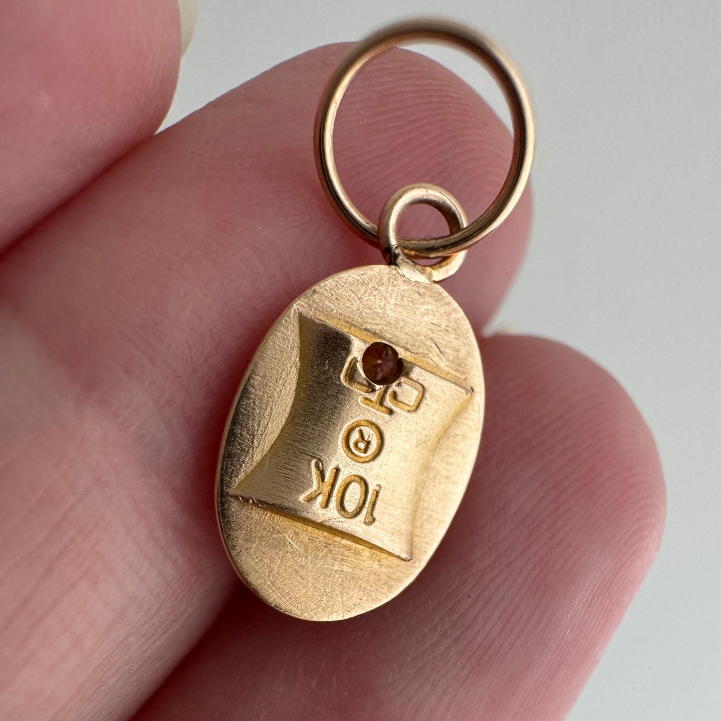 reimagined V I N T A G E // toward sparkle / 10k yellow gold bird / service pin conversion pendant