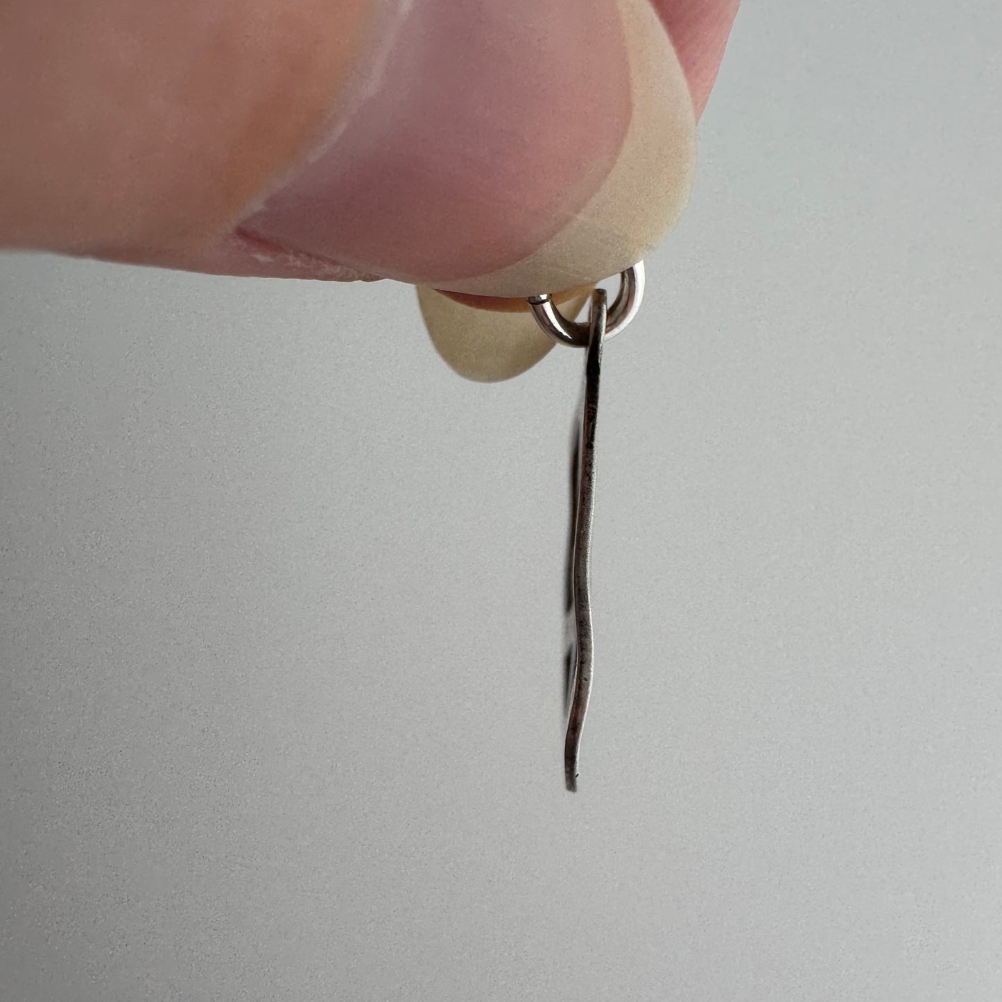 V I N T A G E // battered peace / sterling silver peace sign / a pendant