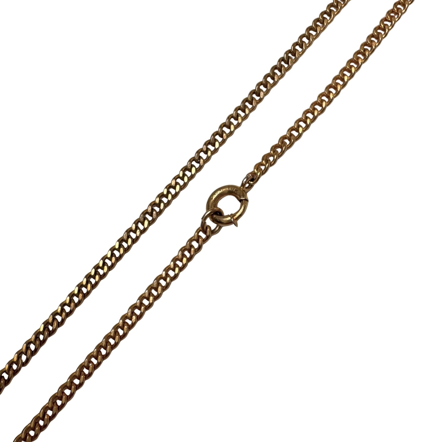 V I N T A G E // dainty, sturdy curb / 10k solid gold tight narrow curb chain necklace / 18"+, 3.5g