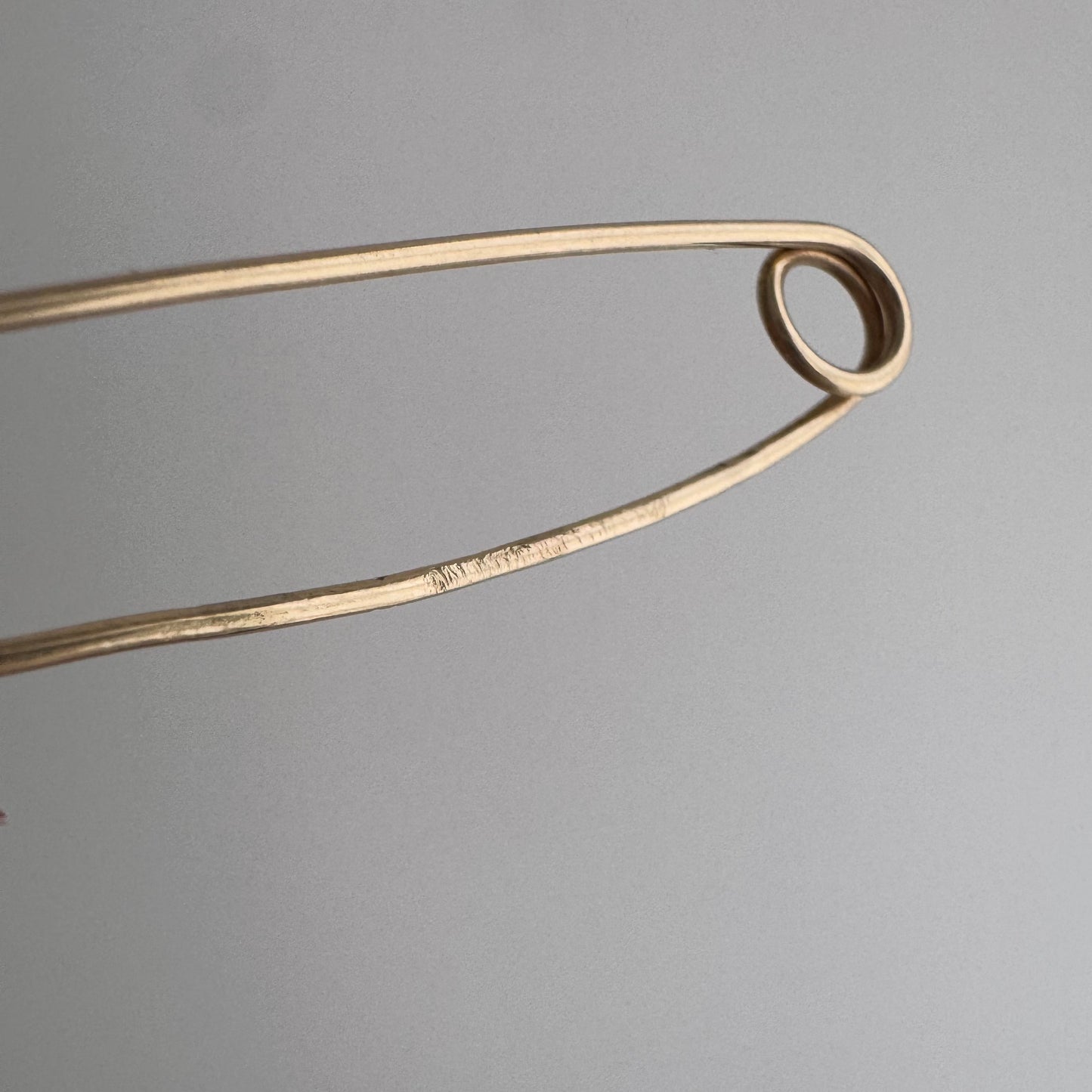 V I N T A G E // keep it together / 14k yellow gold 2" safety pin / connector clasp charm holder extender or single earring