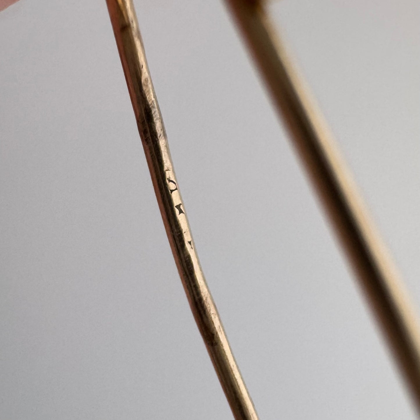 V I N T A G E // keep it together / 14k yellow gold 2" safety pin / connector clasp charm holder extender or single earring