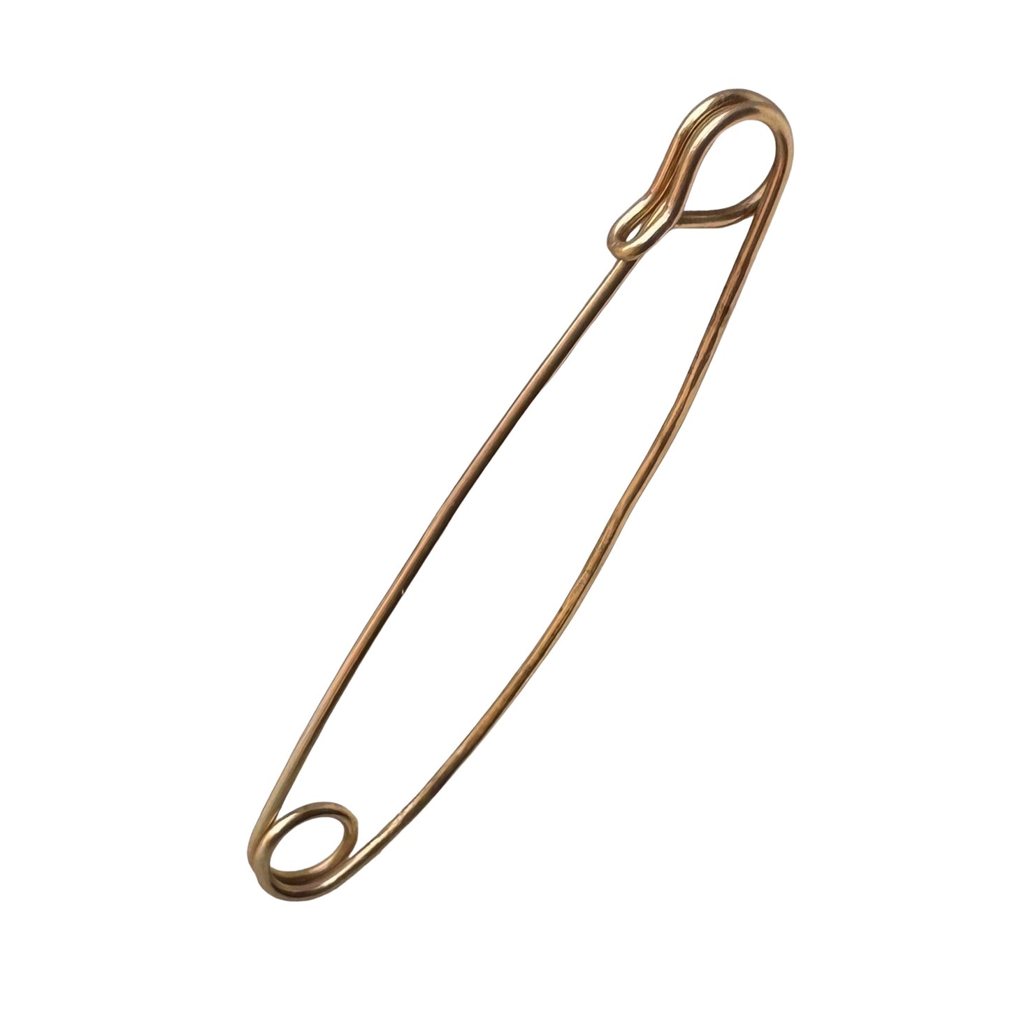 V I N T A G E // keep it together / 14k yellow gold 2" safety pin / connector clasp charm holder extender or single earring