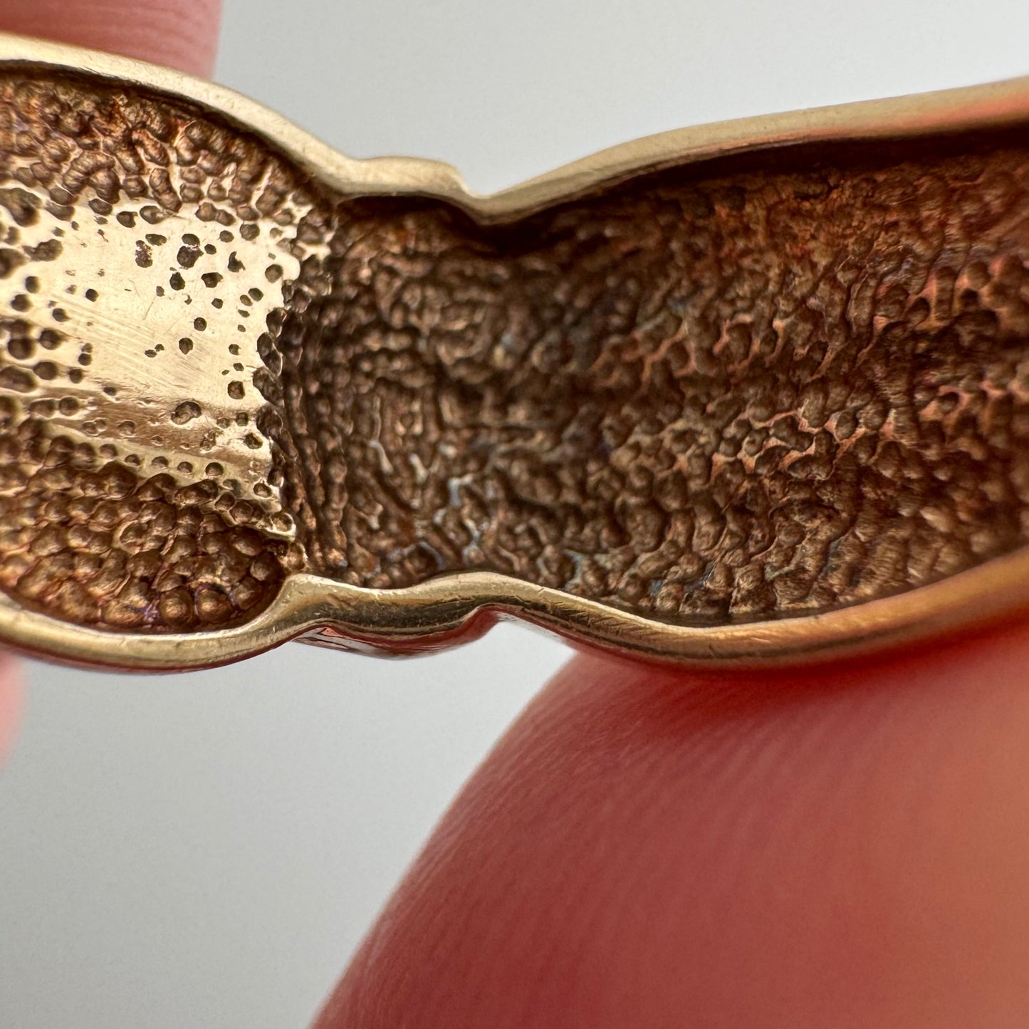 V I N T A G E // held by the moon / 10k and diamond crescent moon ring / size 6.25