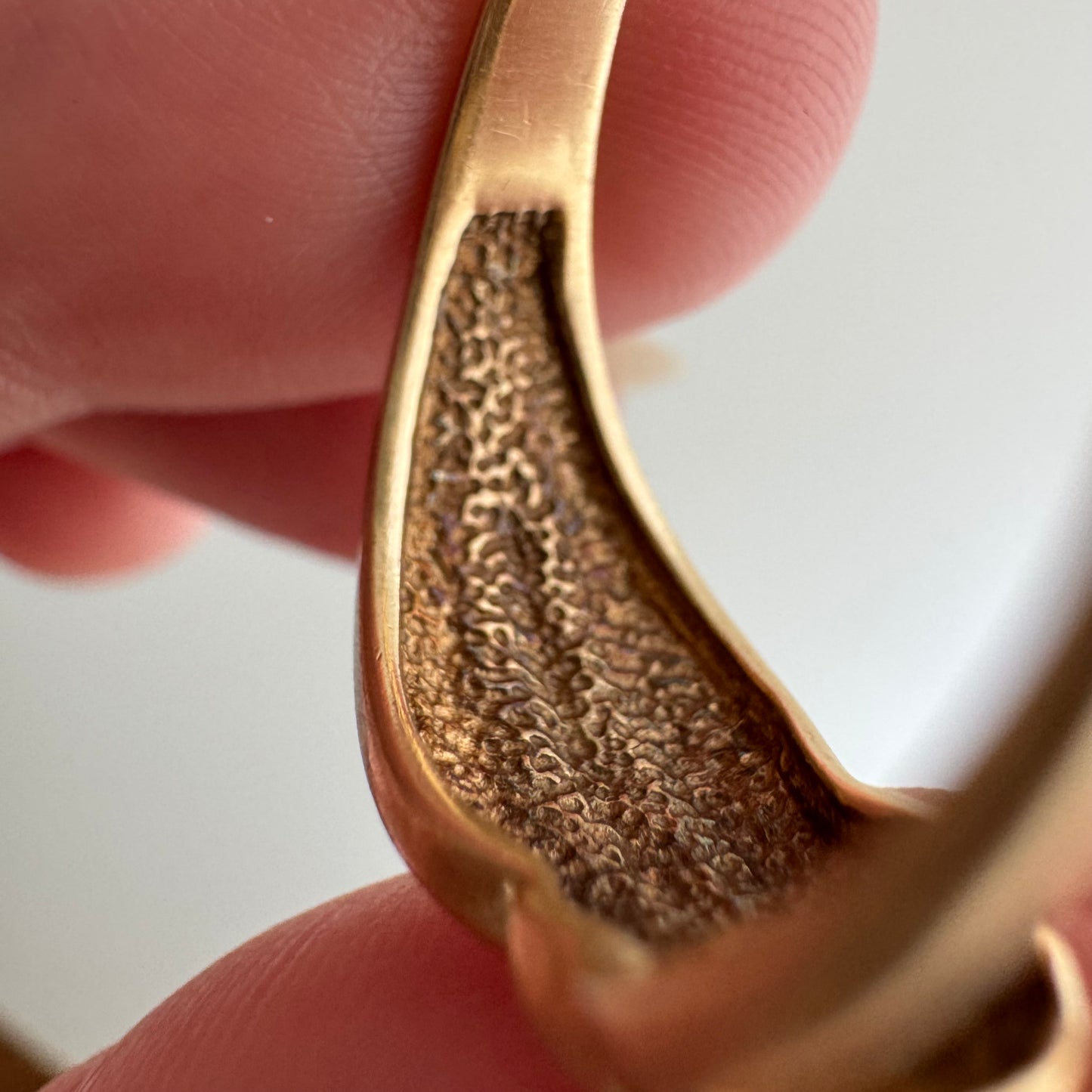 V I N T A G E // held by the moon / 10k and diamond crescent moon ring / size 6.25