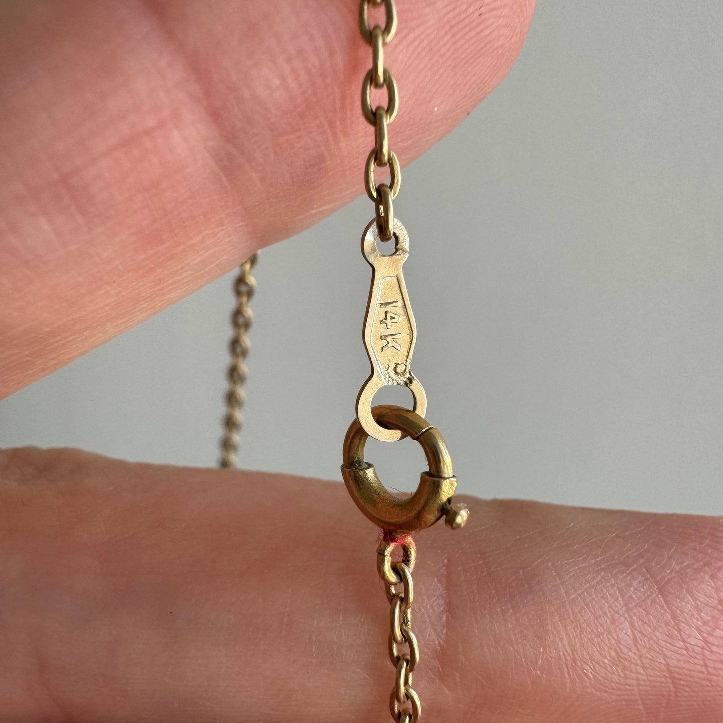 V I N T A G E // everyday cable / 14k yellow gold dainty cable chain / 18.25", 2.8g