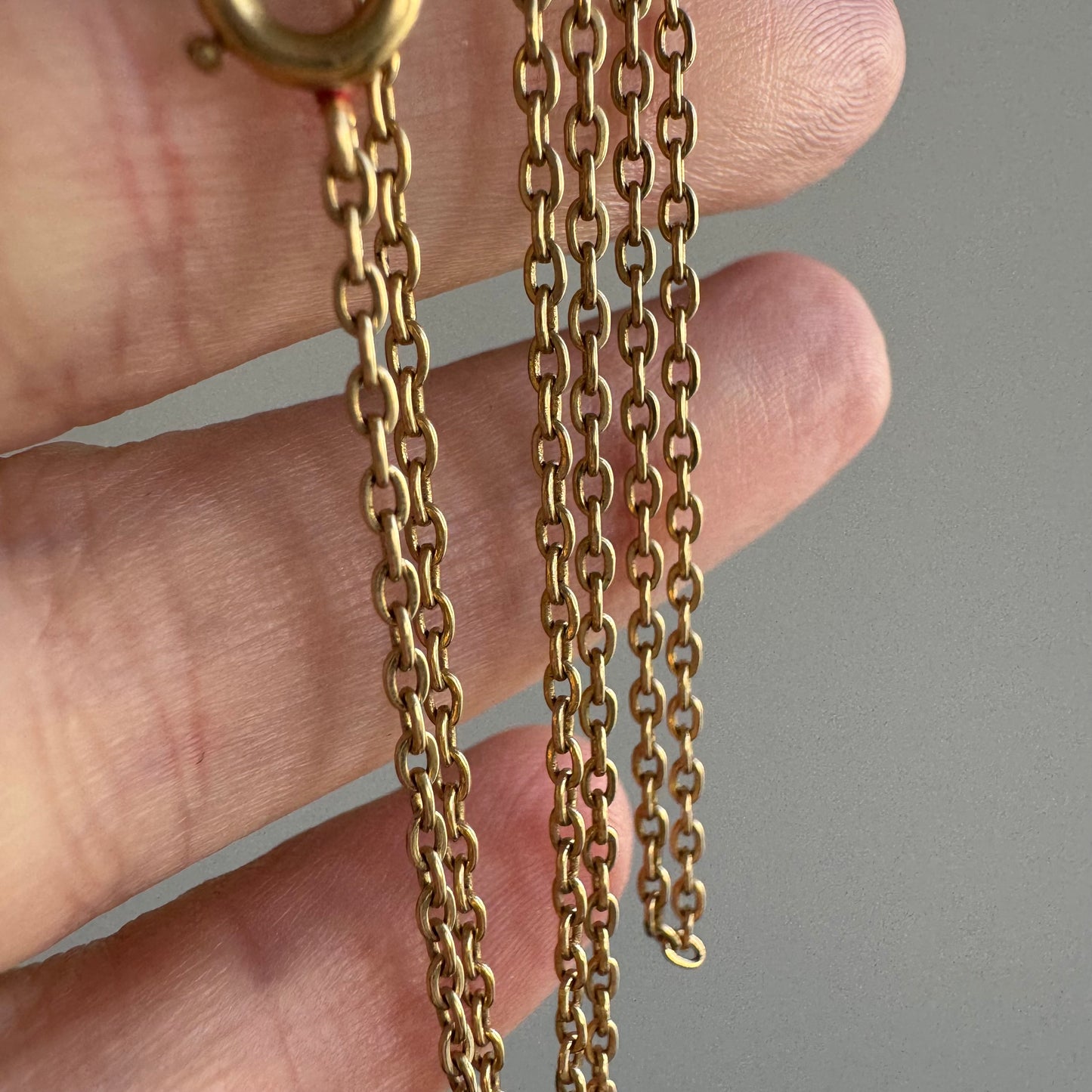 V I N T A G E // everyday cable / 14k yellow gold dainty cable chain / 18.25", 2.8g