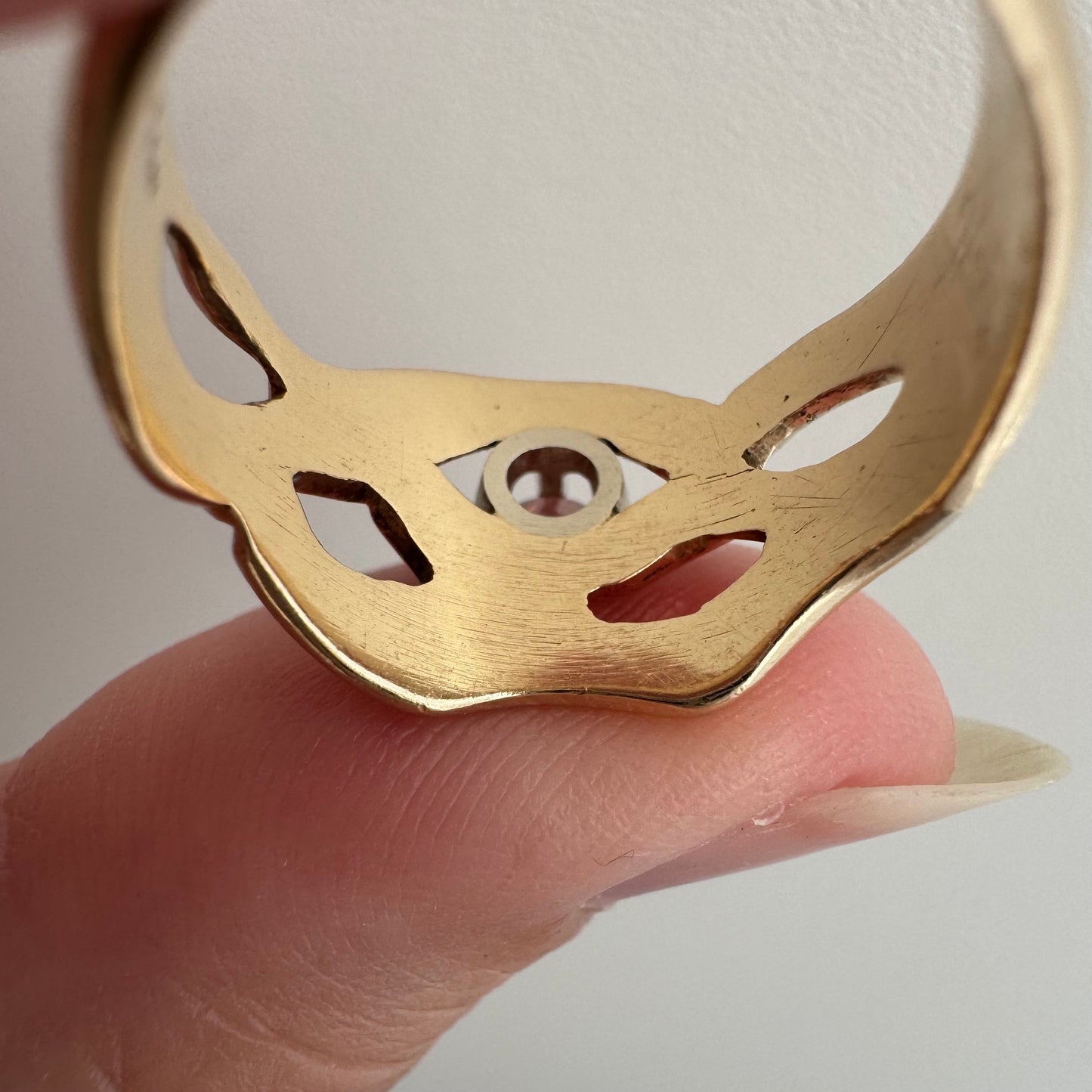 reimagined V I N T A G E // star light star bright / 14k free-form diamond solitaire ring / size ~7