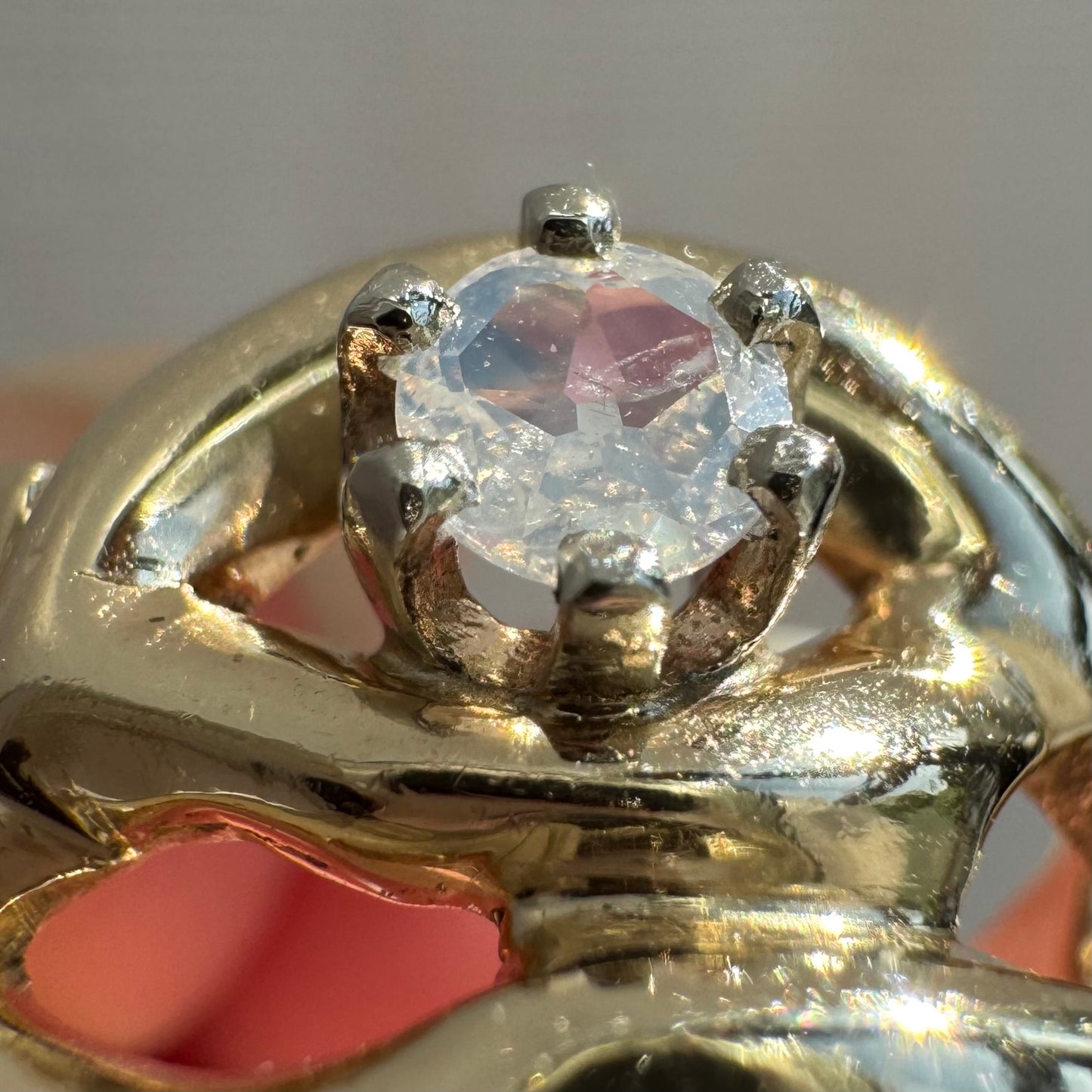 reimagined V I N T A G E // star light star bright / 14k free-form diamond solitaire ring / size ~7