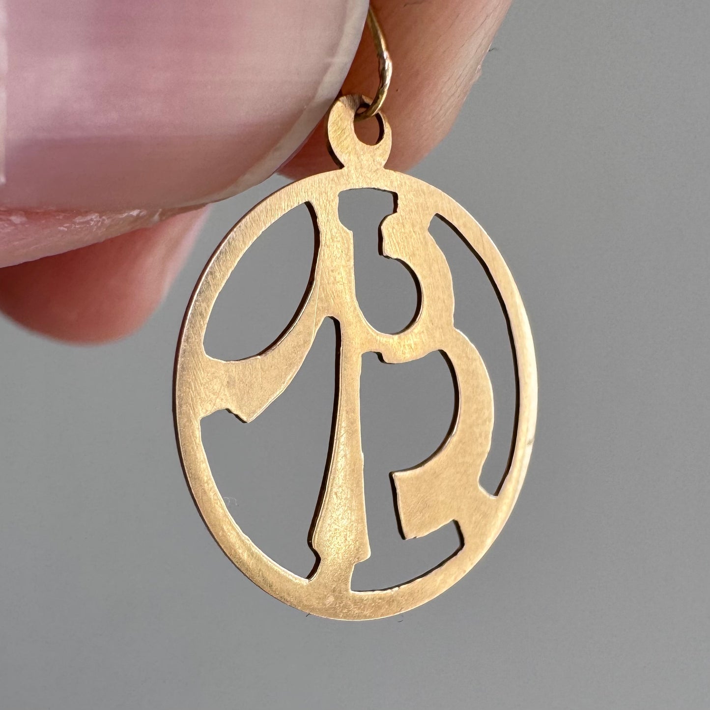 V I N T A G E / lightweight luck / 14k yellow gold lucky 13 cutout / a pendant or charm