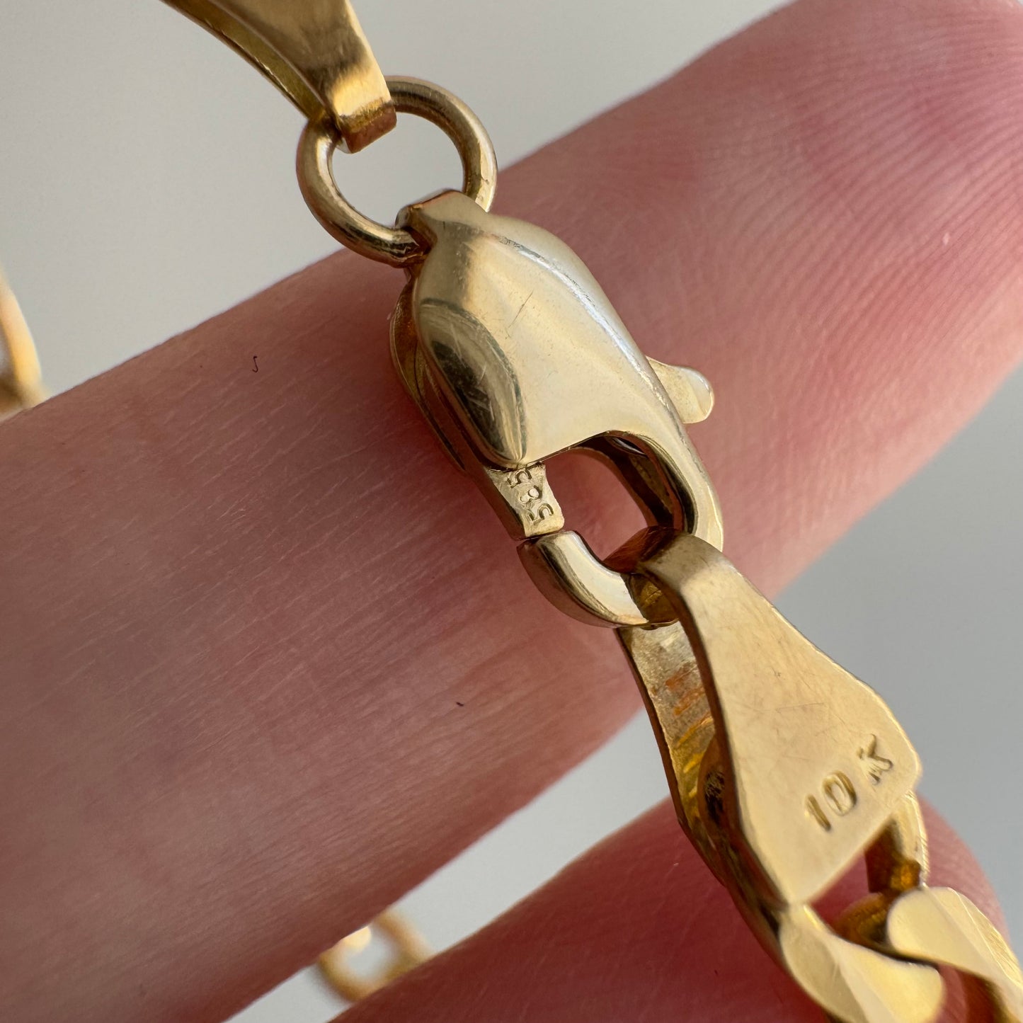 V I N T A G E // classic figaro / 10k yellow gold three-to-one figaro link bracelet / 7.75", 6.3g