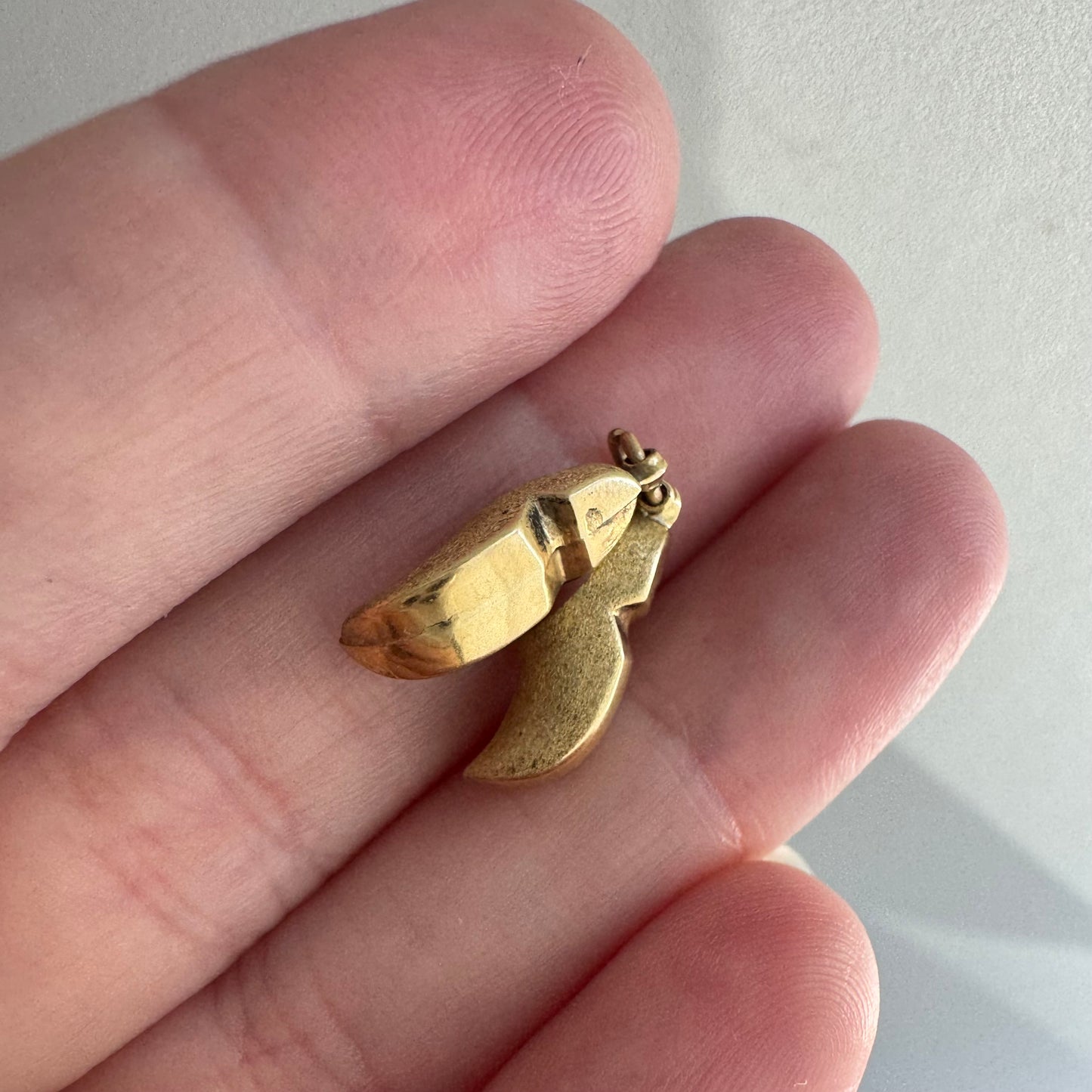 V I N T A G E // tiniest clogs / 14k yellow gold miniature clogs / a charm