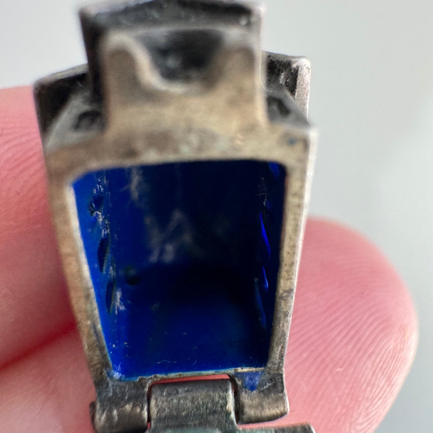 V I N T A G E // house of worship / sterling silver and enamel church / a pendant