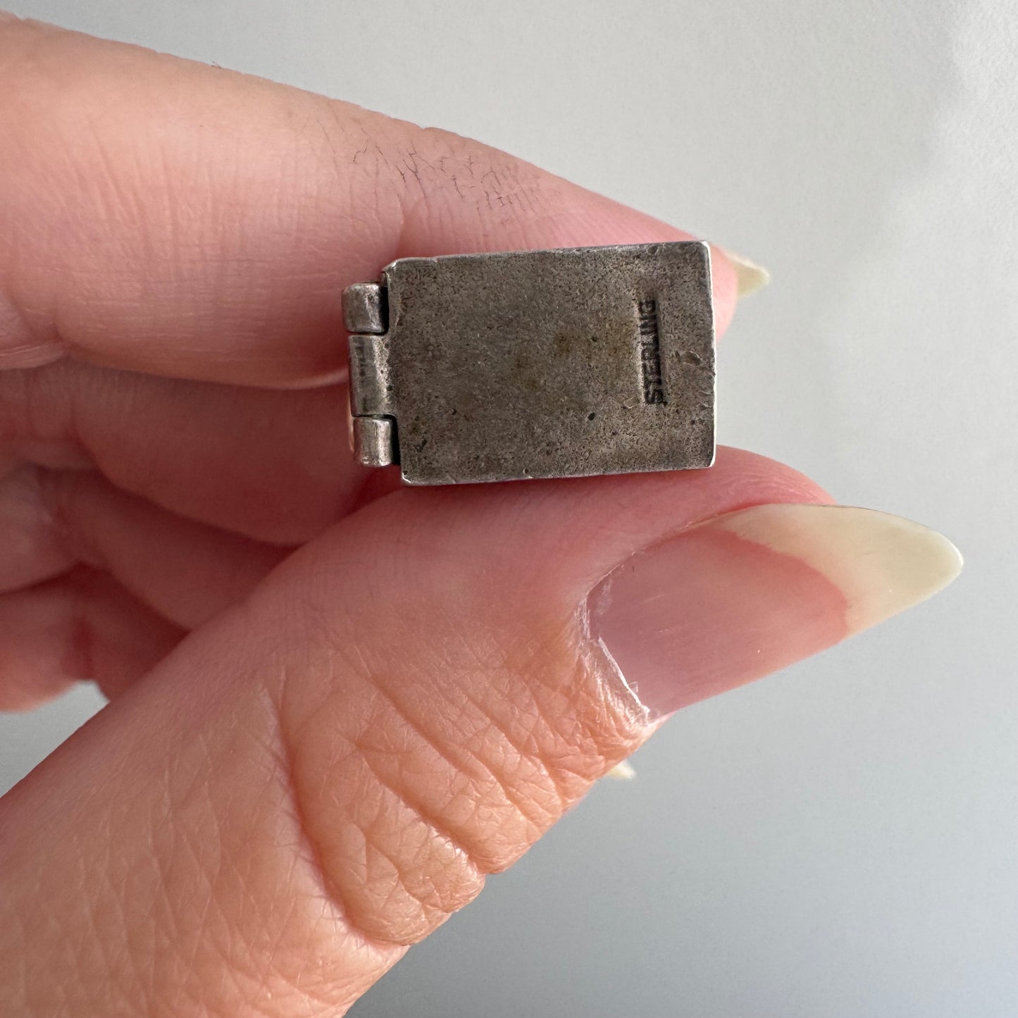 V I N T A G E // house of worship / sterling silver and enamel church / a pendant