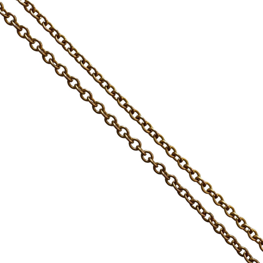 V I N T A G E // dainty cable / 10k gold dainty cable chain necklace / 18.25", 1.25g