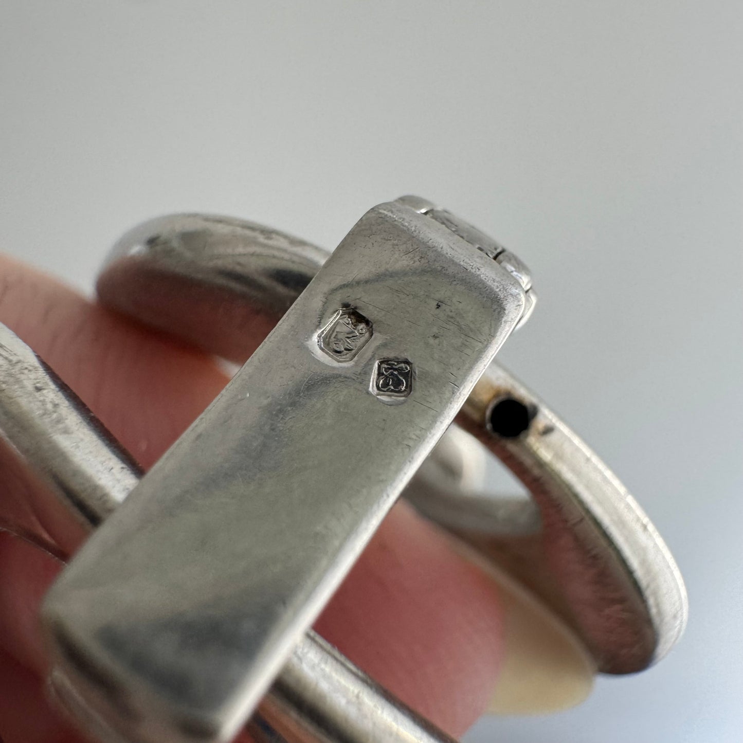 V I N T A G E // pull tab links / sterling silver two tone fancy link bracelet / 8", 33.1g