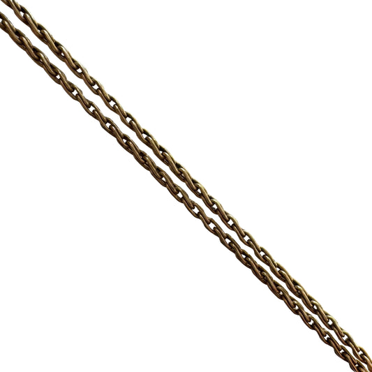 V I N T A G E // dainty wheat / 14k solid gold dainty rope chain / 18", 4.1g