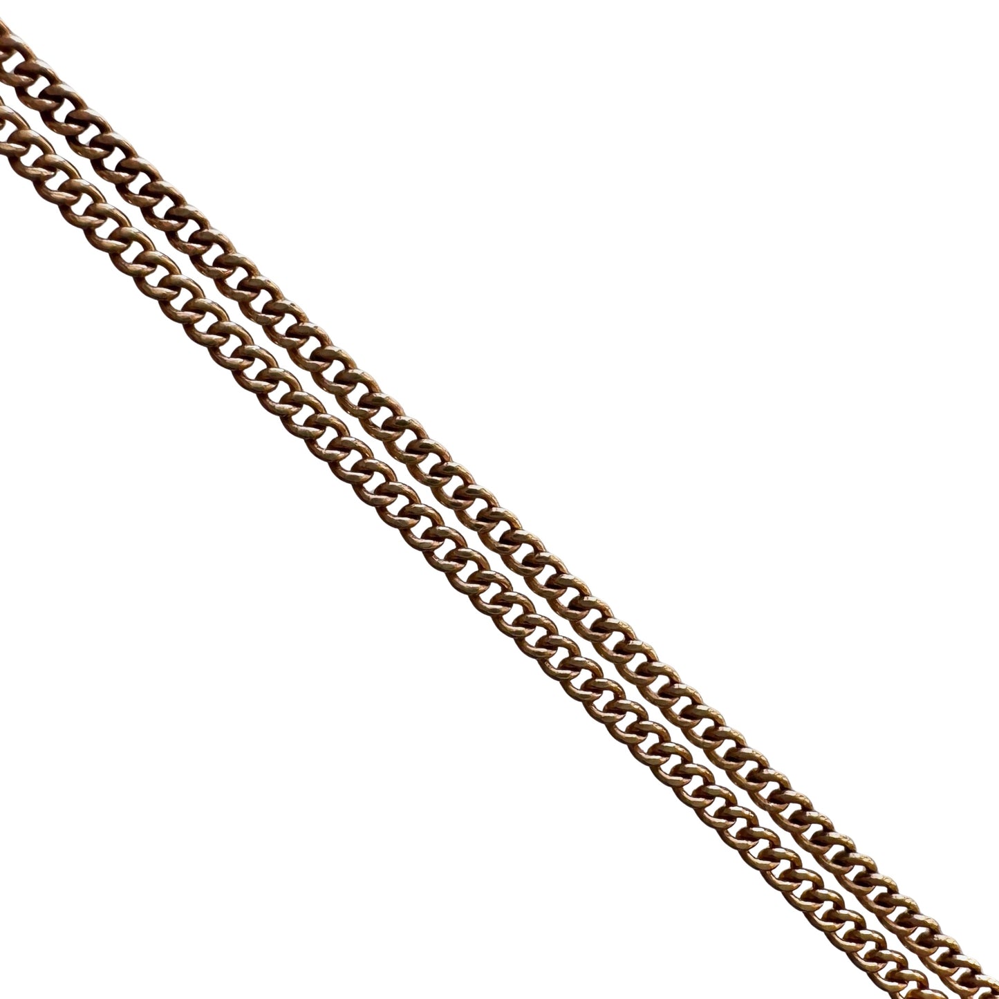 V I N T A G E // dainty curb / 14k solid gold chain / 15", 3.1g