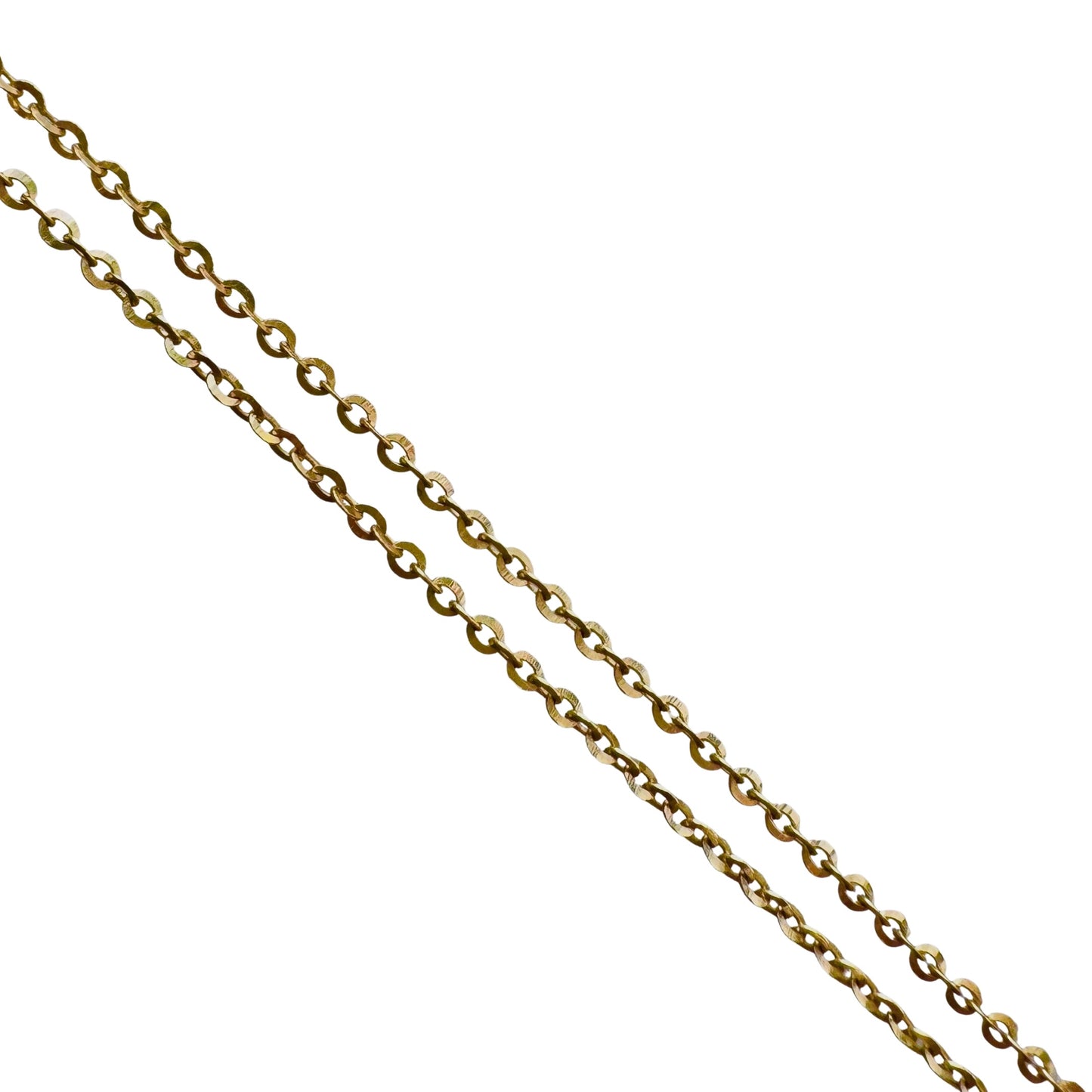 V I N T A G E // dainty flat cable / 14k gold dainty cable chain / 14.5", 1.8g