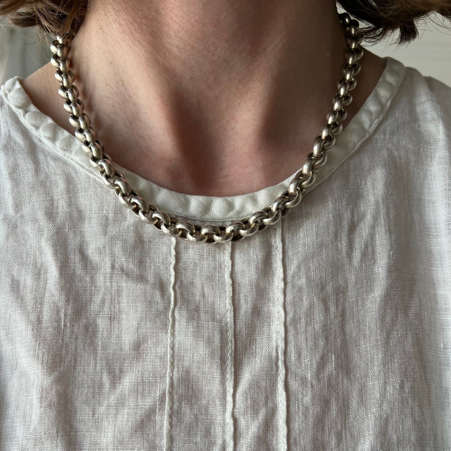 V I N T A G E // chunky rolo / sterling silver rolo chain / 17.5”