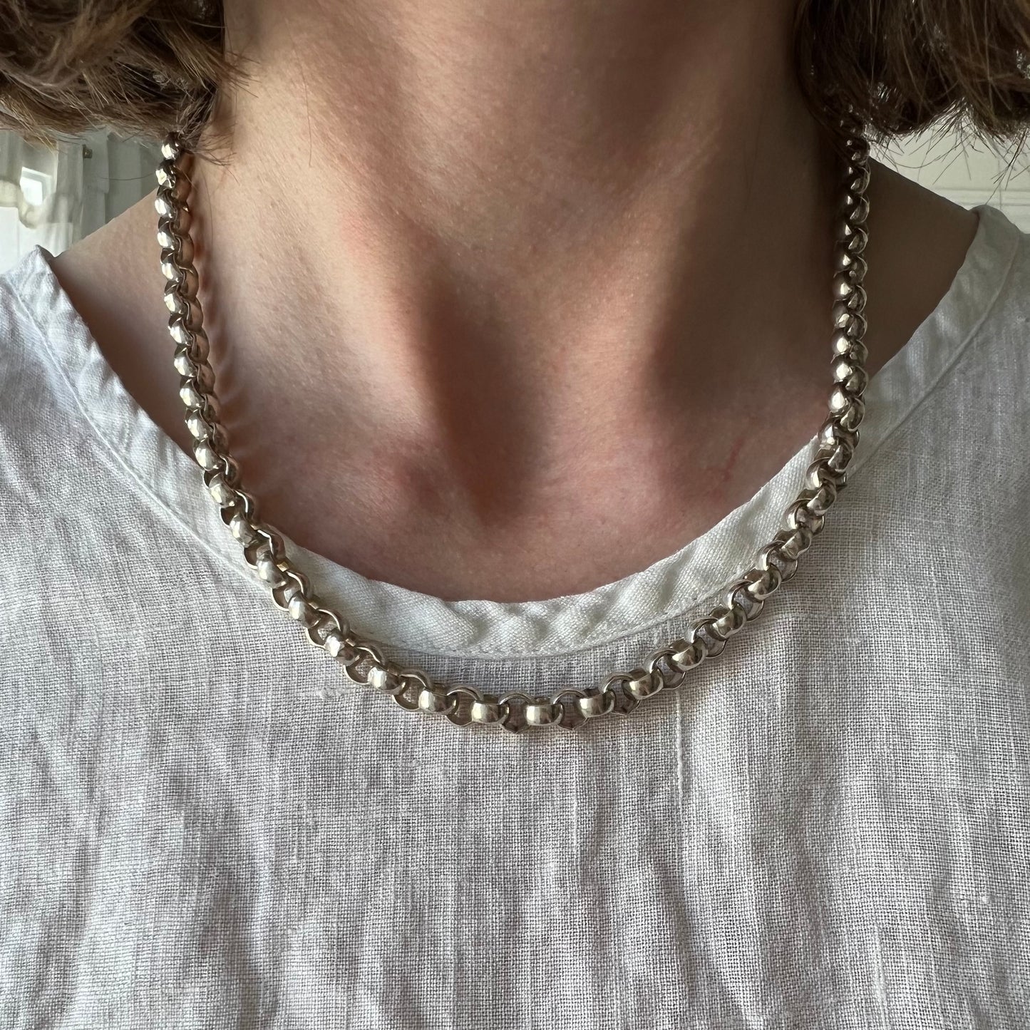 V I N T A G E // wearable hug / sterling silver rolo chain / 18.5"