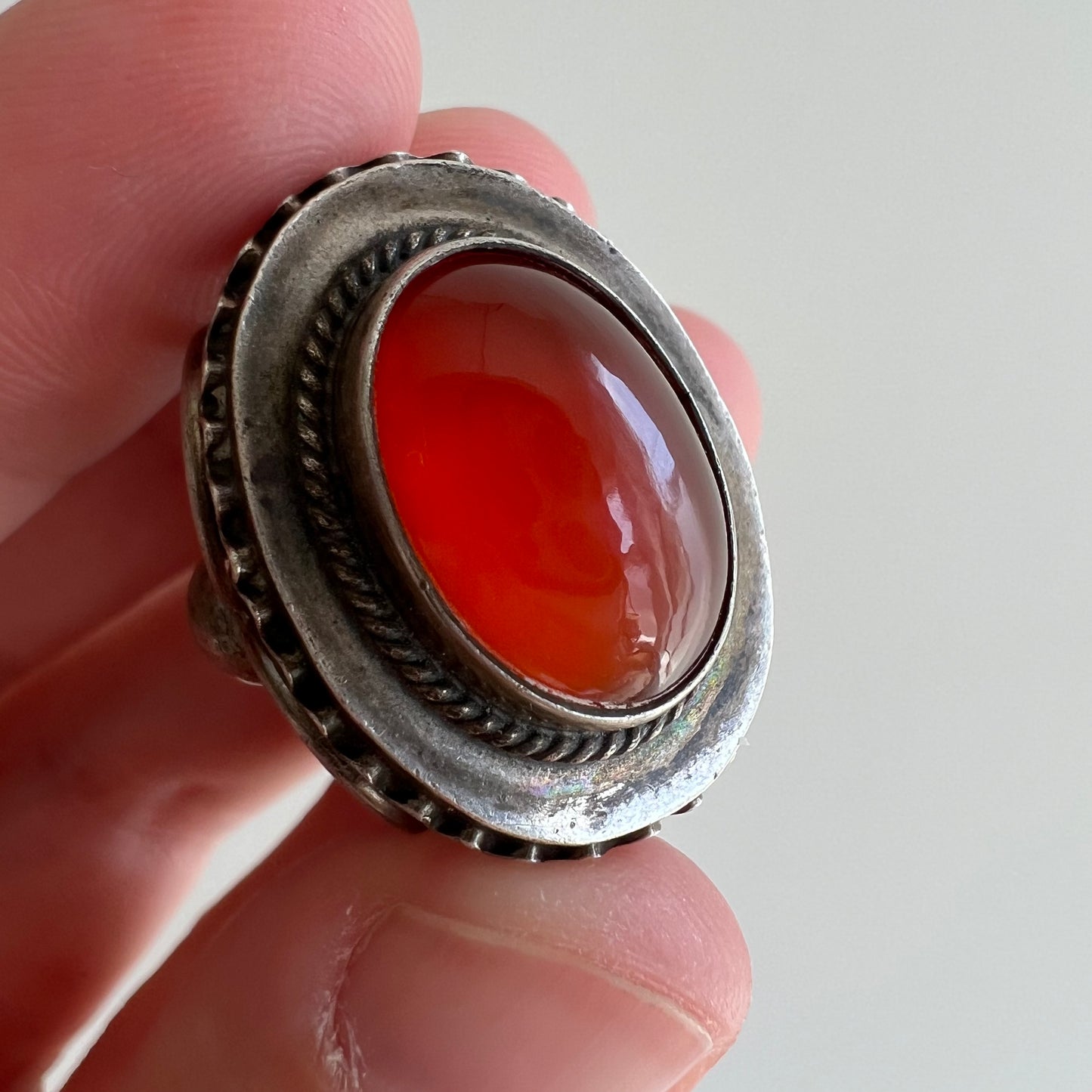 very V I N T A G E // fobulous / sterling silver and carnelian / watch fob pendant