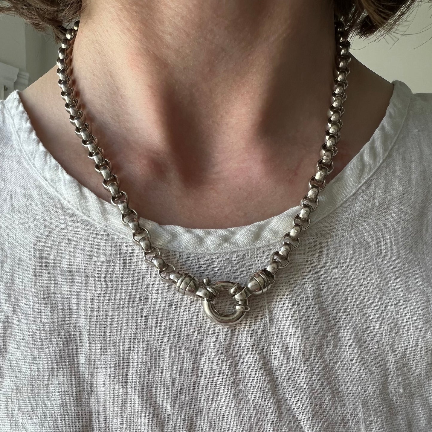 V I N T A G E // wearable hug / sterling silver rolo chain / 18.5"