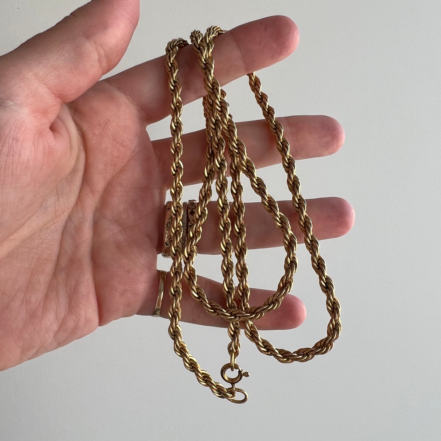 V I N T A G E // gold filled rope / 14k gold over brass rope chain / 27.5”