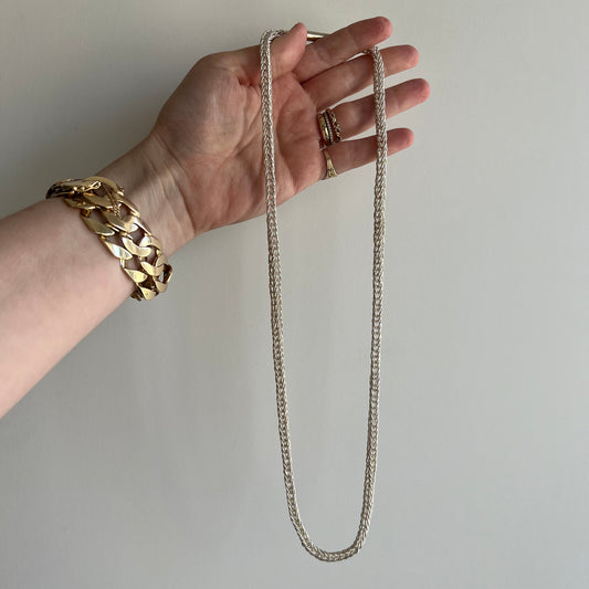 V I N T A G E // organic foxtail / sterling silver foxtail chain /  24.5”