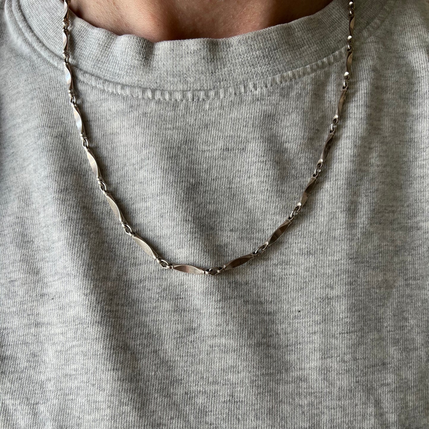 V I N T A G E // sterling silver fancy link chain / 20”