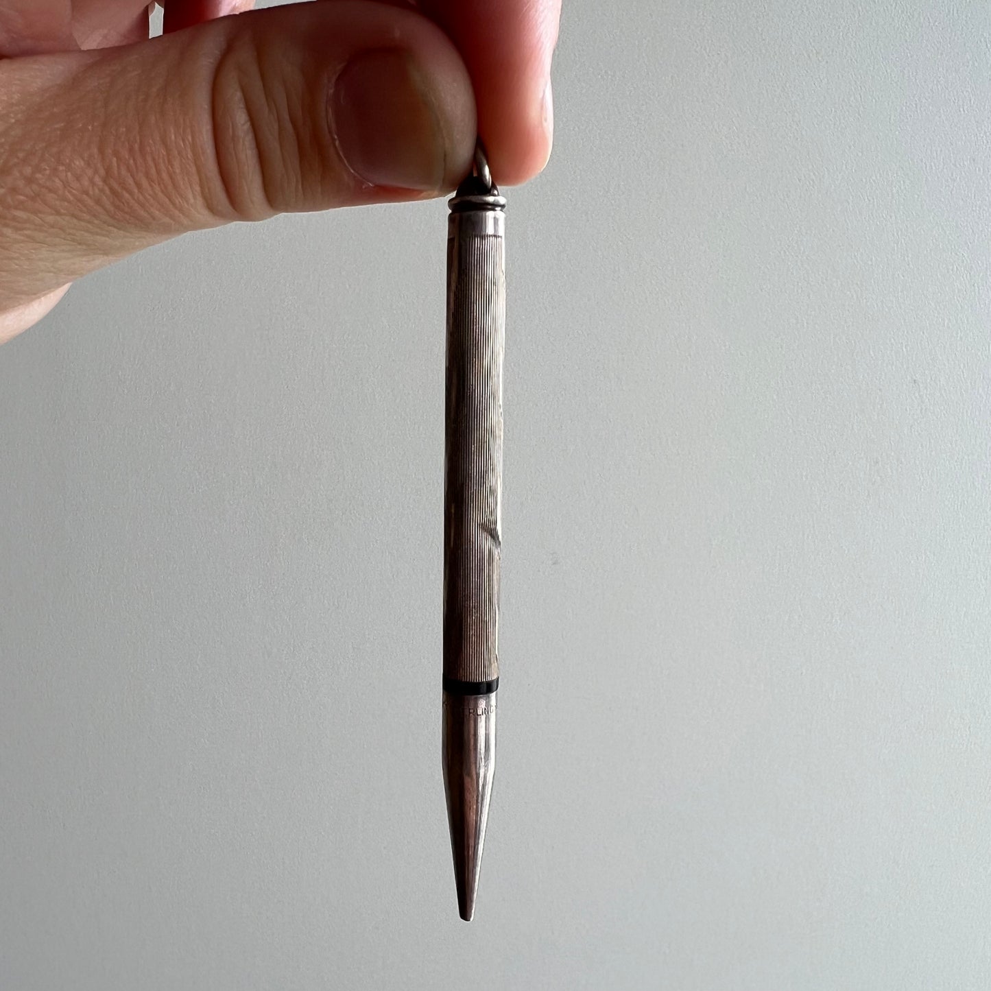 V I N T A G E // pencil pendulum / sterling silver pencil fob or pendant