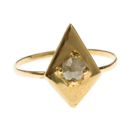 H A N D M A D E / ARUN diamond radiance ring from The Rajah Press / 14k with a rose cut diamond