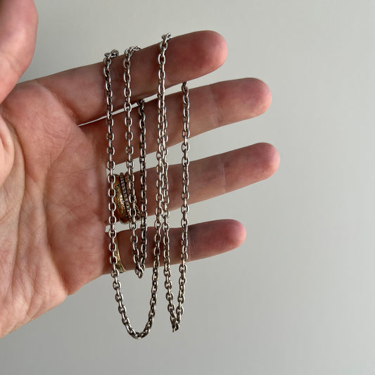 V I N T A G E // sterling silver cable chain / 24”