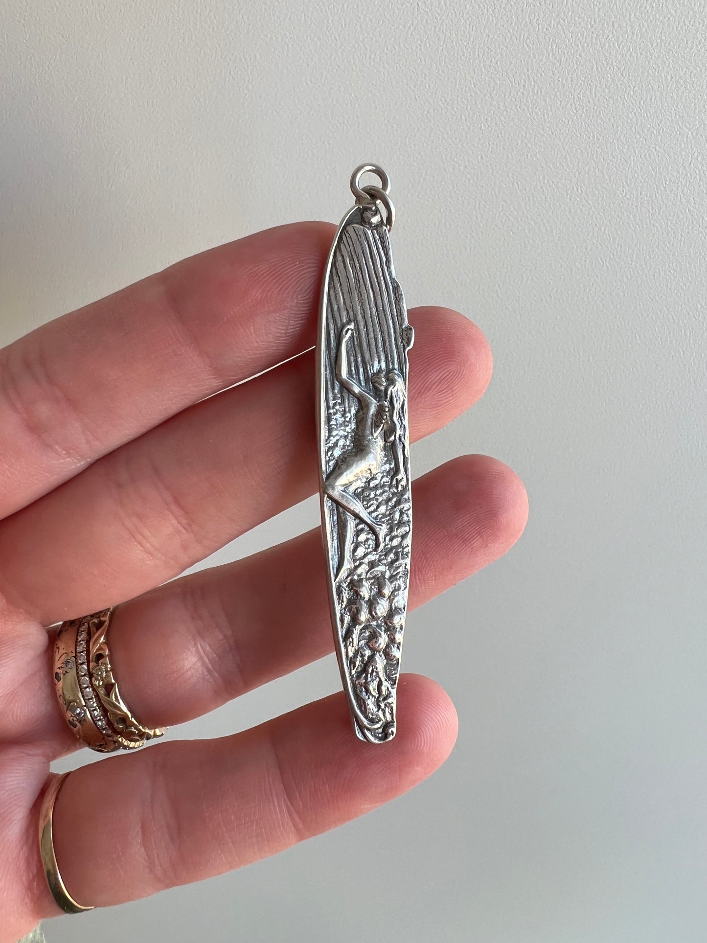 V I N T A G E // canoe goddess / sterling silver spoon conversion pendant / niagara falls