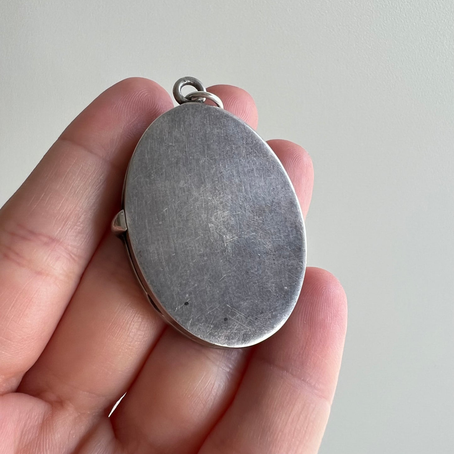 very very V I N T A G E // acorn duo / larger sterling silver locket pendant