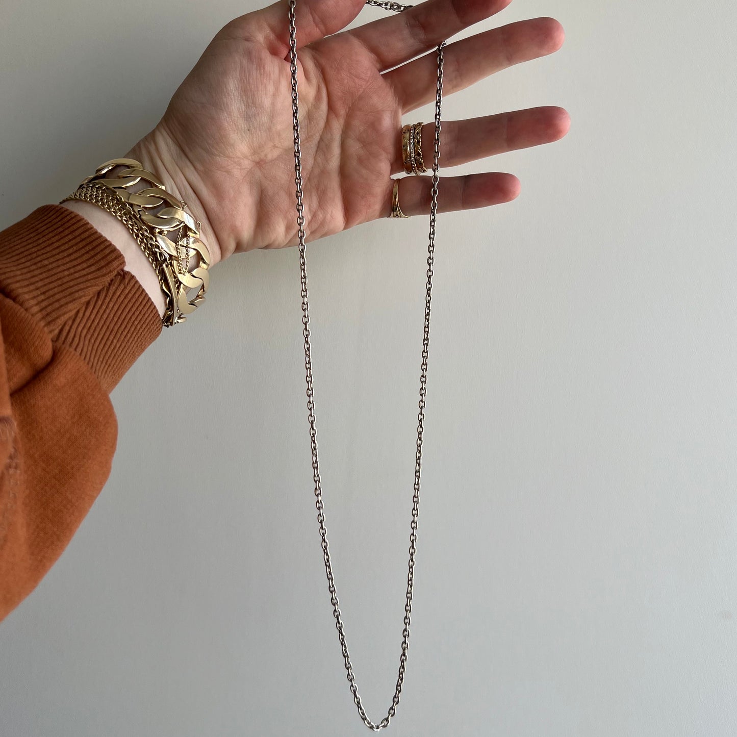 V I N T A G E // sterling silver cable chain / 24”