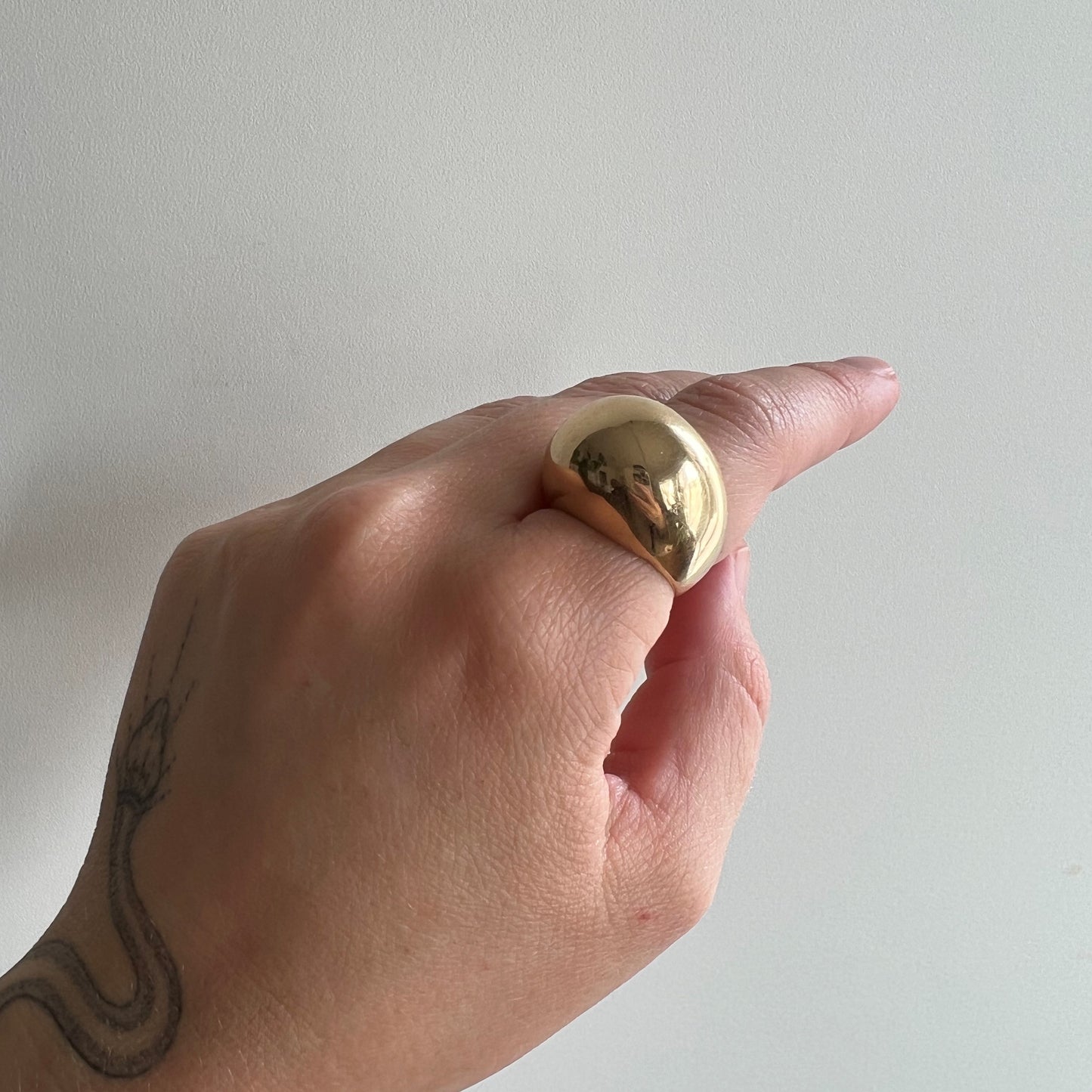 V I N T A G E // wearable mountain / 14k yellow gold / size 5.75 to 6